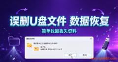 U盘文件永久删除后，误删U盘文件恢复实操教程